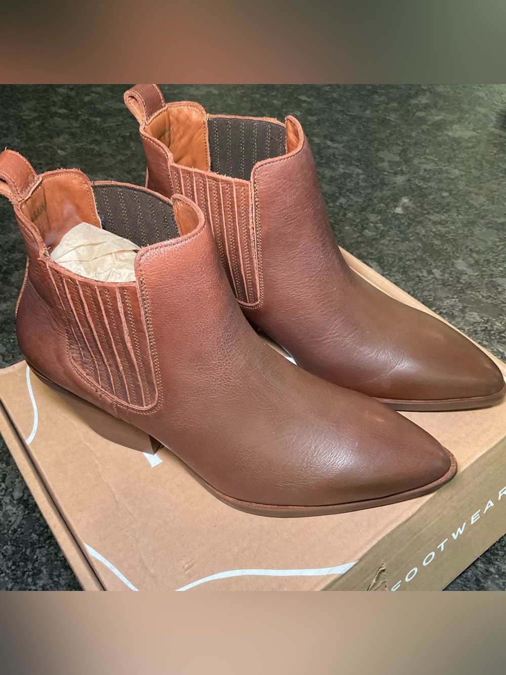 Patina Women's Brown Leather Ankle Boots Portland Leather AP Telluride